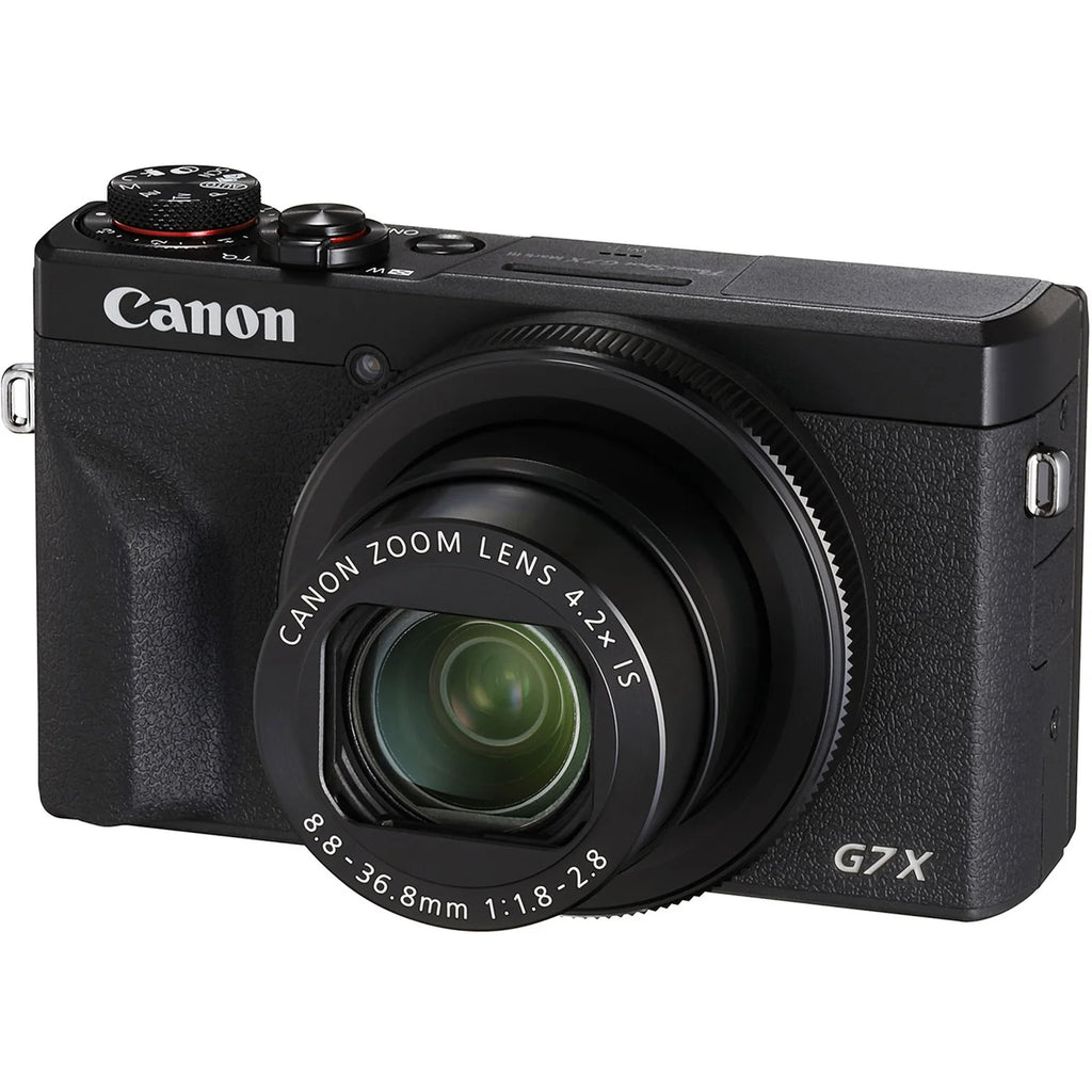 Canon PowerShot G7 X Mark III Digital Camera (Black) – 20.1MP 4K Video, Vlogging & Content Creation Kit with Wi-Fi & Bluetooth